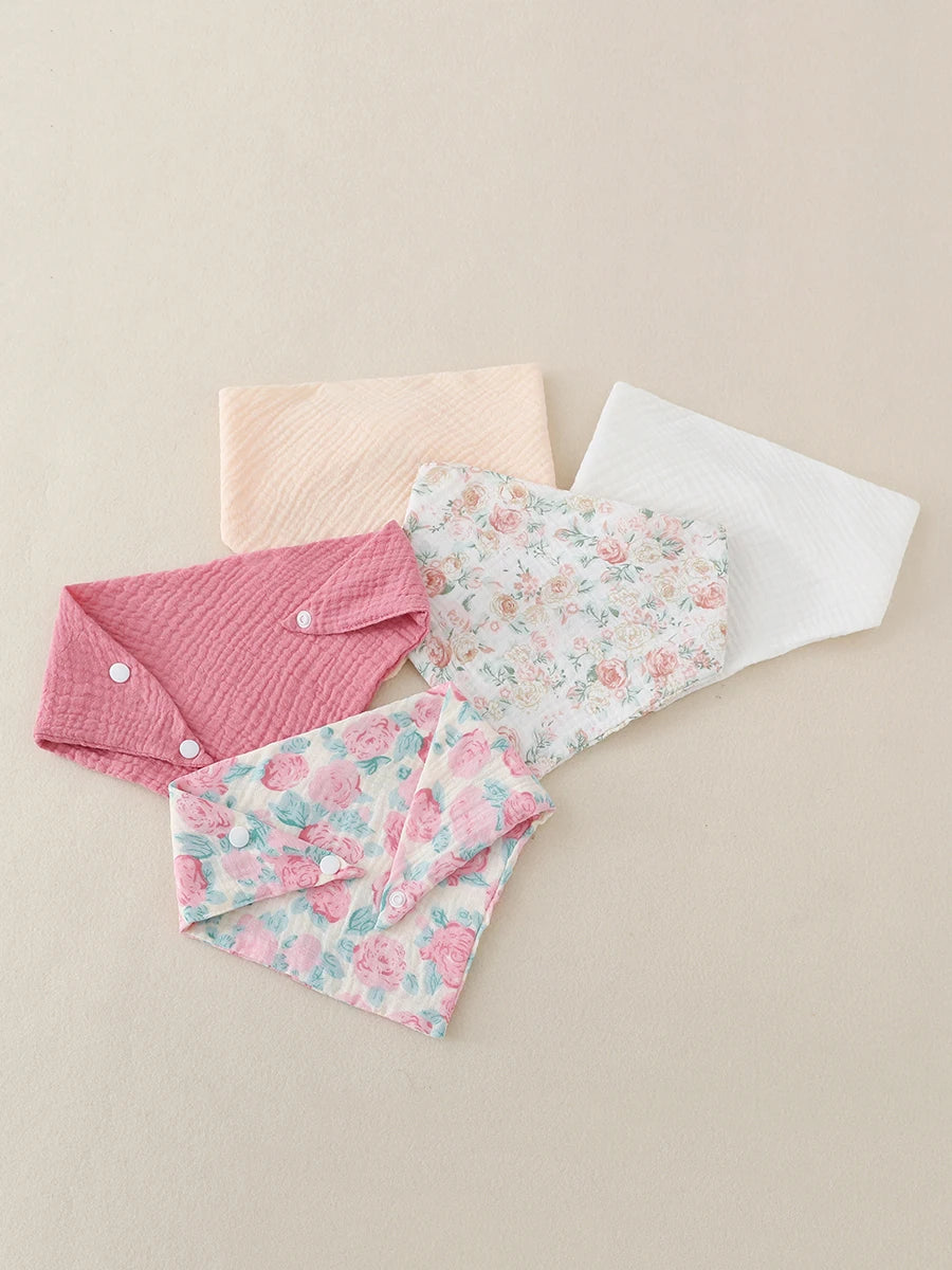 Bavoirs en mousseline de coton pour bébé |   Bavoir bandana pour tout-petits |   Tablier lavable en mousseline de gaze absorbante douce pour bébé