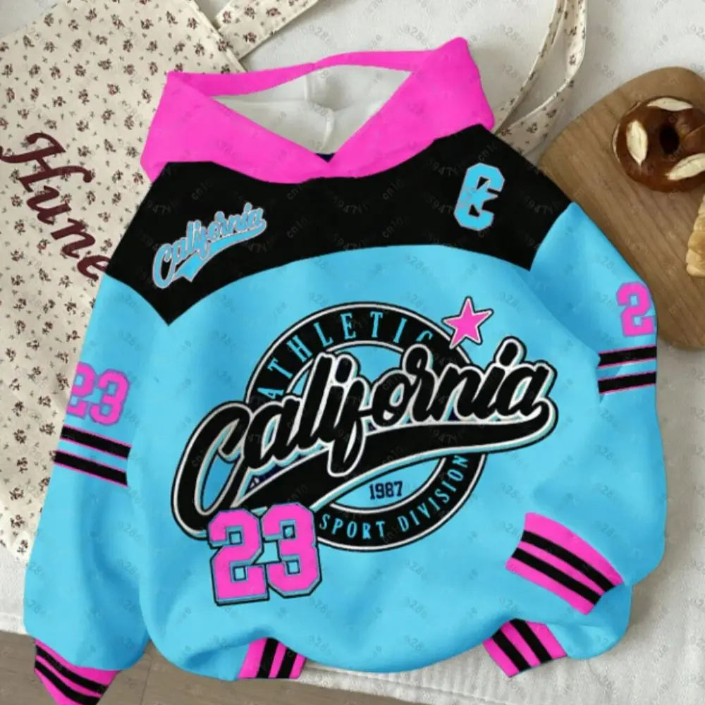 Men's and boys' long-sleeved hoodie, 3D printed, casual, cartoon design, for girls and women, autumn and winter