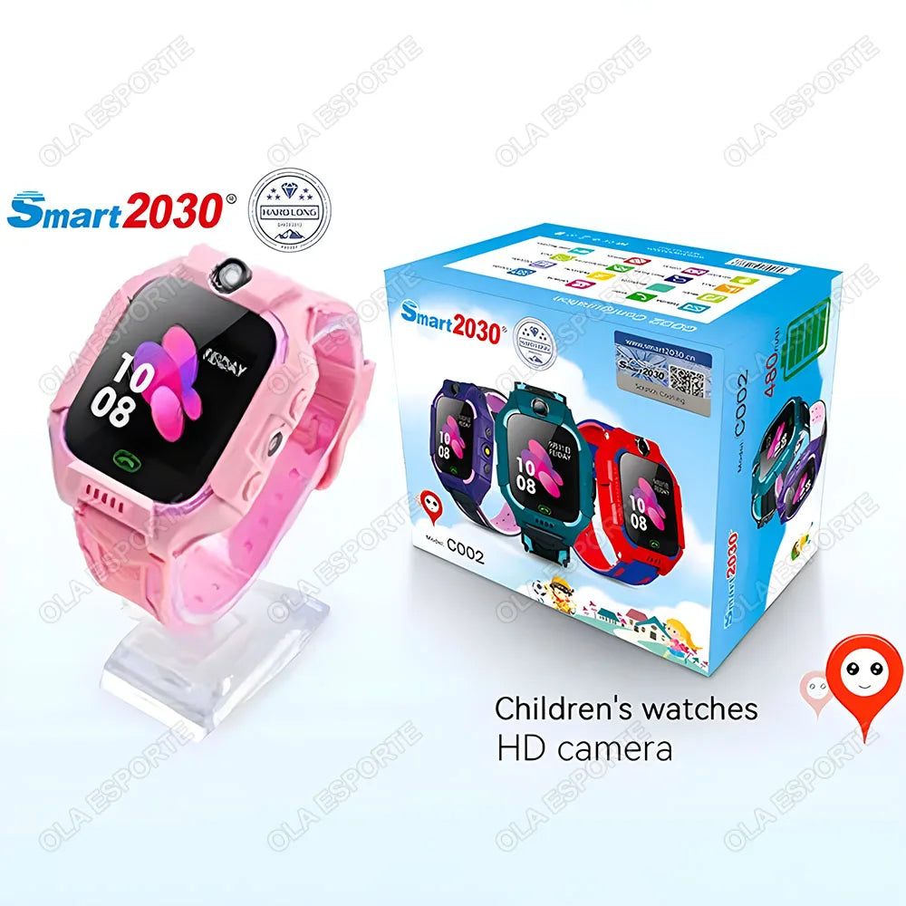 Enfants montre intelligente 2G SOS GPS localisation carte Sim appel montre intelligente caméra montre étanche cadeau pour Ios Android enfants cadeaux 2025