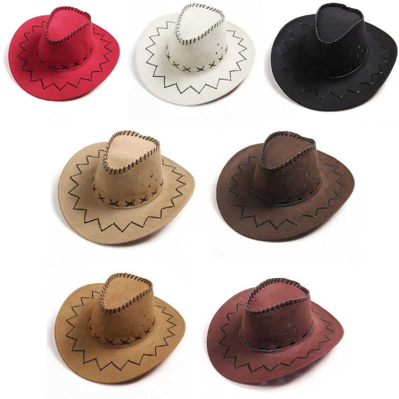 Chapeau de cowboy occidental à bord incurvé pour enfants, chapeau de soleil extérieur pour tout-petits, cadeaux d'anniversaire pour enfants, casquette de vacances, chapeau de cosplay de fête, nouveau