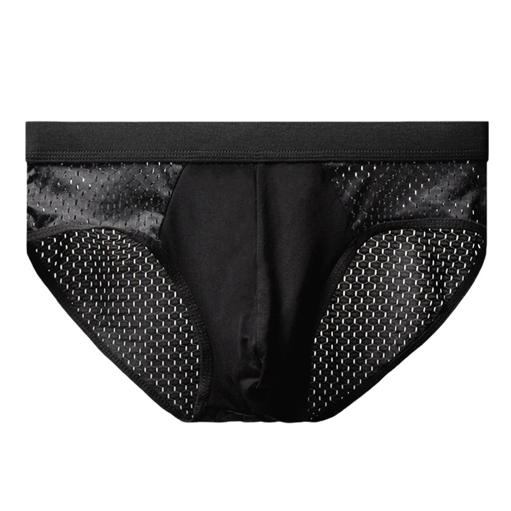 Men's underwear, men's thin and breathable triangle briefs, ice silk briefs, mesh, sexy square angle pants for men's shorts