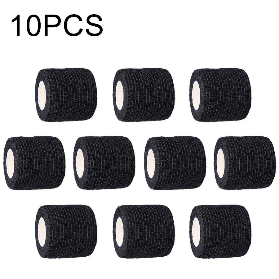 Bandages auto-adhésifs noirs, 10/20 pièces, élasticité cohésive, respirants, imperméables, bande de sport, poignet, cheville, premiers secours