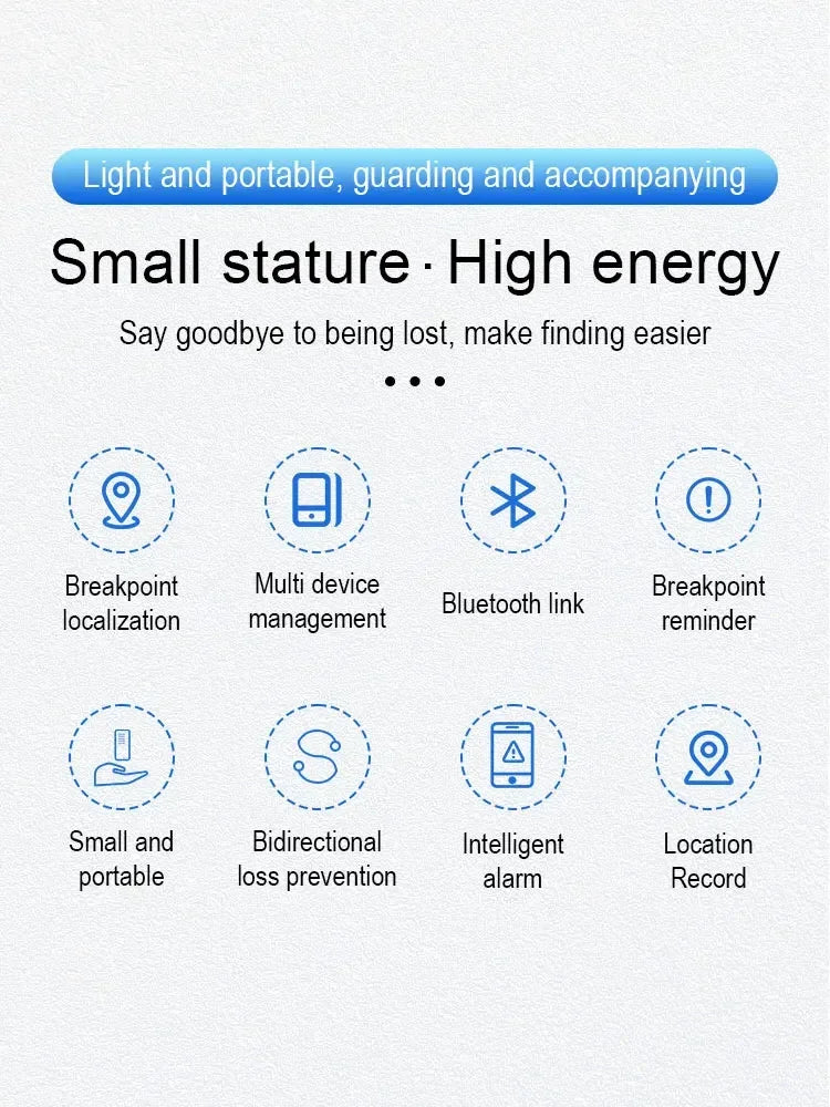 Localisateur intelligent de clé de traqueur de téléphone Airtag APP recherche avec alarme localisation en temps réel traqueur de positionnement pour enfants localisateur d'animaux de compagnie