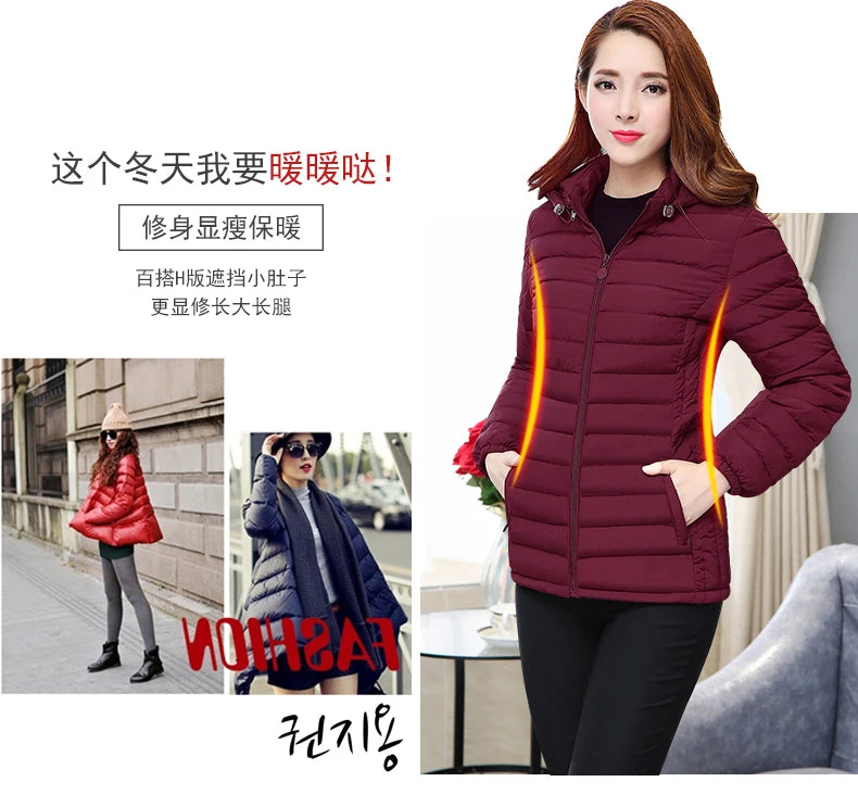 2025 nouvelle veste d'hiver de haute qualité pardessus stand-callor manteau femmes mode vestes hiver chaud femme vêtements décontracté Parkas