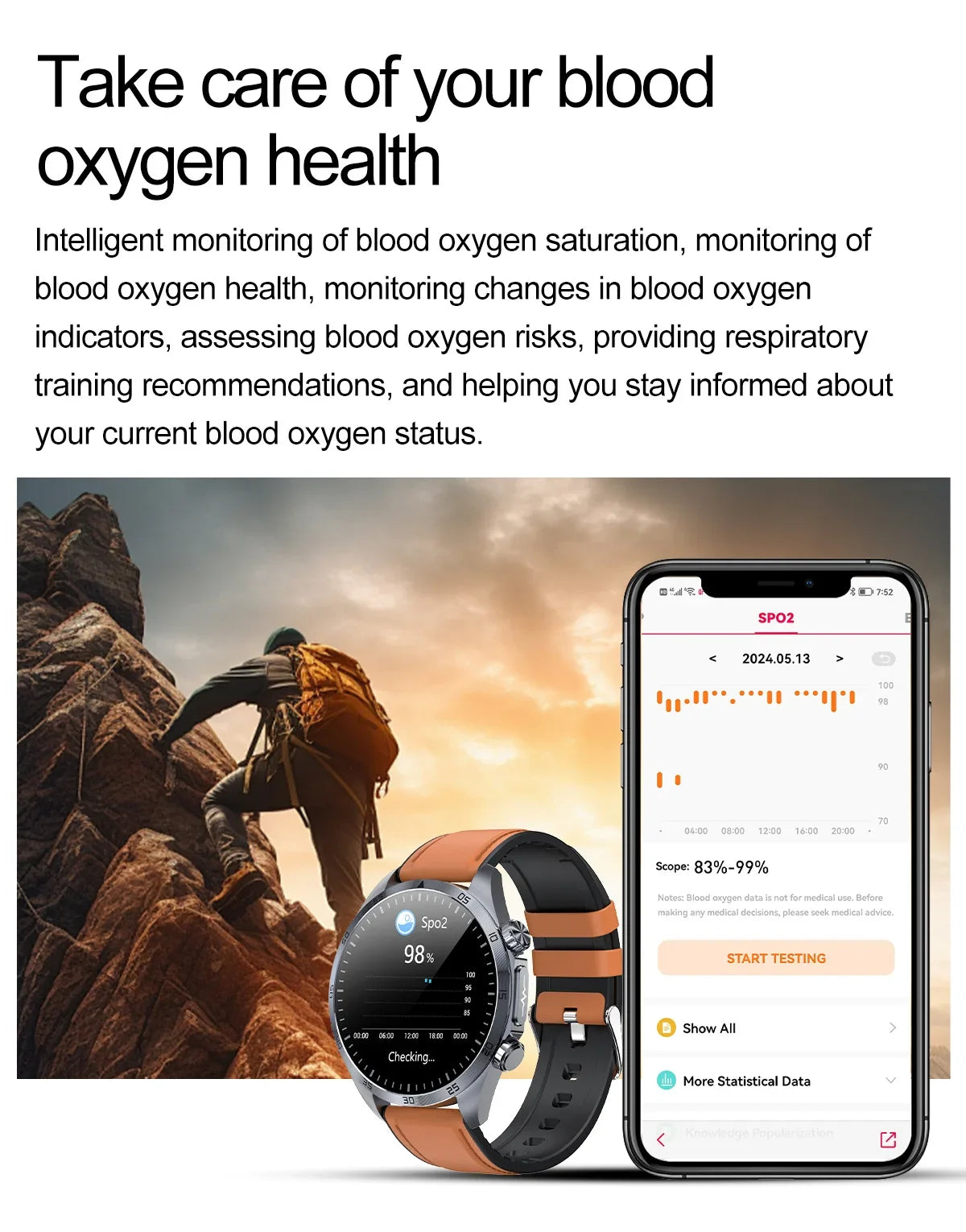 2025 nouvelle montre intelligente hommes pour huawei pression artérielle santé montre CES sommeil pulsé thérapeutique acide urique lipides sanguins graisse corporelle