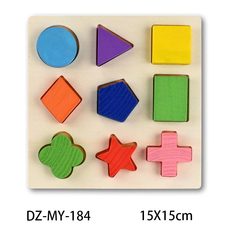 Puzzle 3D géométrique en bois pour enfants, jouets Montessori, tri des mathématiques, apprentissage alth