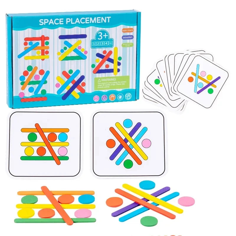 Puzzle bâton arc-en-ciel pour enfants, jouets Montessori, couleur sensorielle, pensée logique, jeux assortis, jouets éducatifs précoces en bois