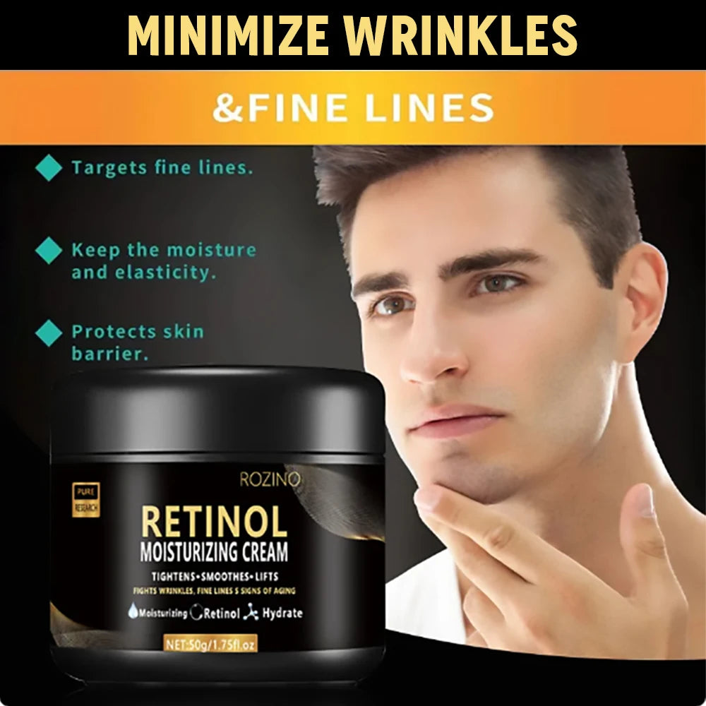 Crème hydratante pour le visage au rétinol pour hommes, Anti-rides, vieillissement, hydratant, rétrécit les Pores, blanchissant, lisse