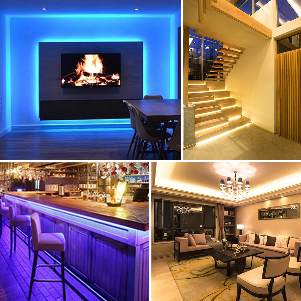 Bande lumineuse Led USB 5V SMD 2835, 60 diodes/m, ruban Flexible, éclairage de fond TV, 1M 2M 3M 5M, guirlande lumineuse LED, décoration de salle