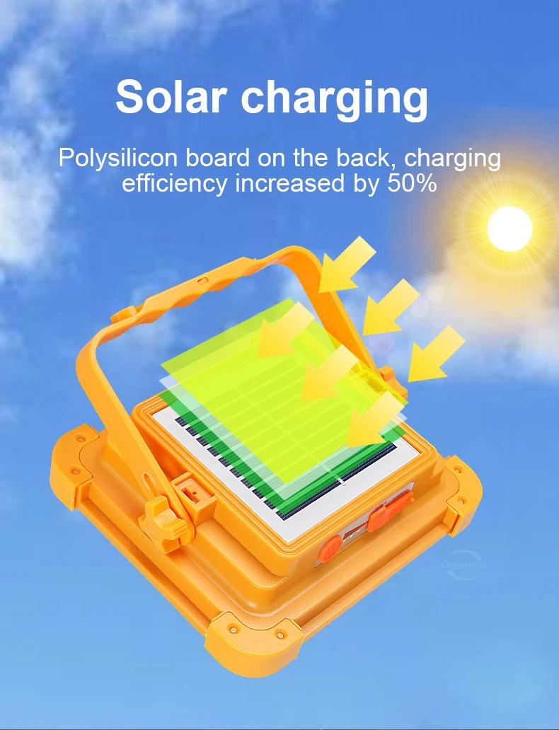 2025 New Outdoor Solar Lamp 35000000 LM LED Solar Light Outdoor Solar Light Emergency Camping Light Type-C Hanging Lantern