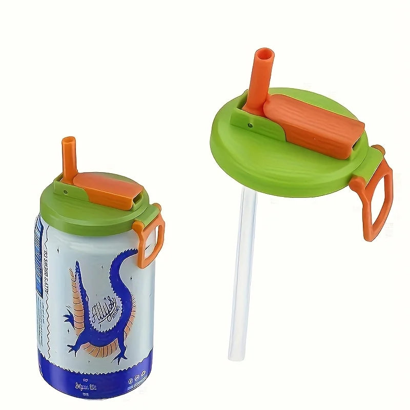 Couvercle de canette de boisson gazeuse réutilisable. Le couvercle de canette de boisson gazeuse peut être utilisé pour les boissons, les jus et les boissons gazeuses et livrés avec une paille