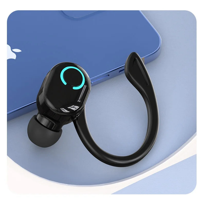 Écouteurs sans fil Bluetooth 5.2 avec micro, crochet d'oreille, écouteurs à suppression de bruit, casque de sport et de jeu, mini basse HIFI, téléphone de sauna professionnel