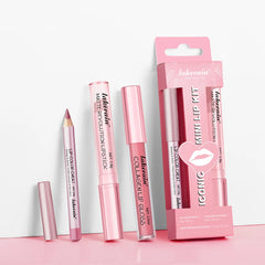 Ensemble de crayons à lèvres et rouge à lèvres, 3 pièces/ensemble, imperméable, longue durée, maquillage mat, Mini ensemble de voyage, cosmétiques pour femmes