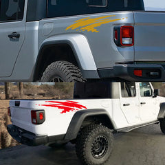 Autocollants latéraux de carrosserie de ramassage pour Jeep Gladiator JT, décalcomanies de décoration de Style éclaboussure, couverture en vinyle de voiture, accessoires de réglage automatique