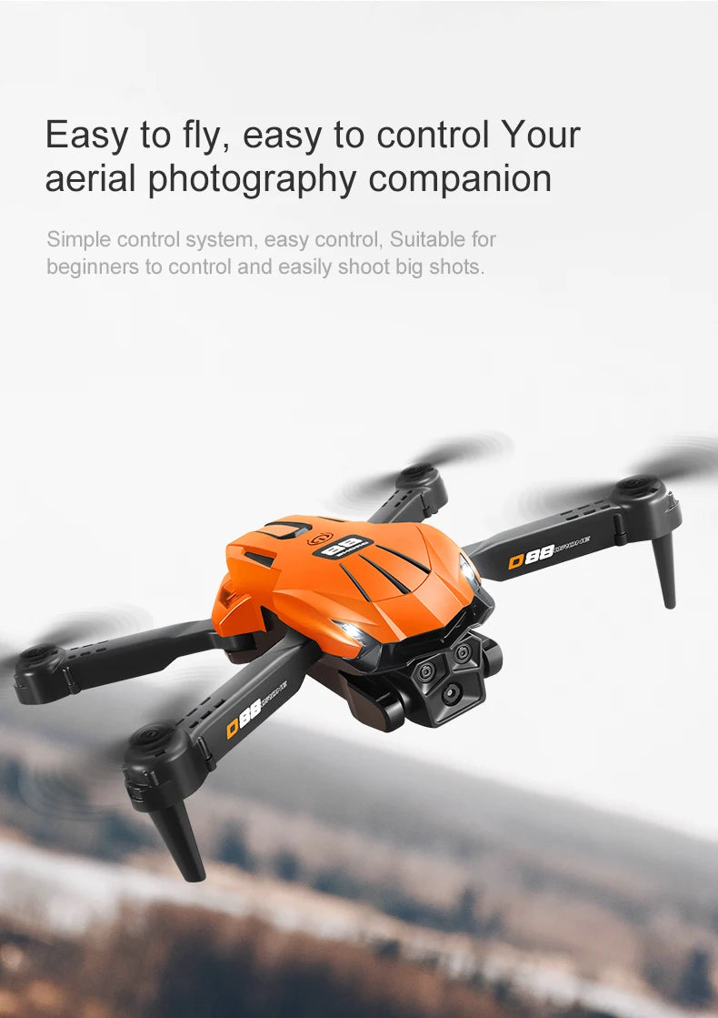 Xiaomi D88 Drone HD 8K double caméra photographie aérienne professionnelle flux optique vol stationnaire geste tir pliable quadrirotor ﻿