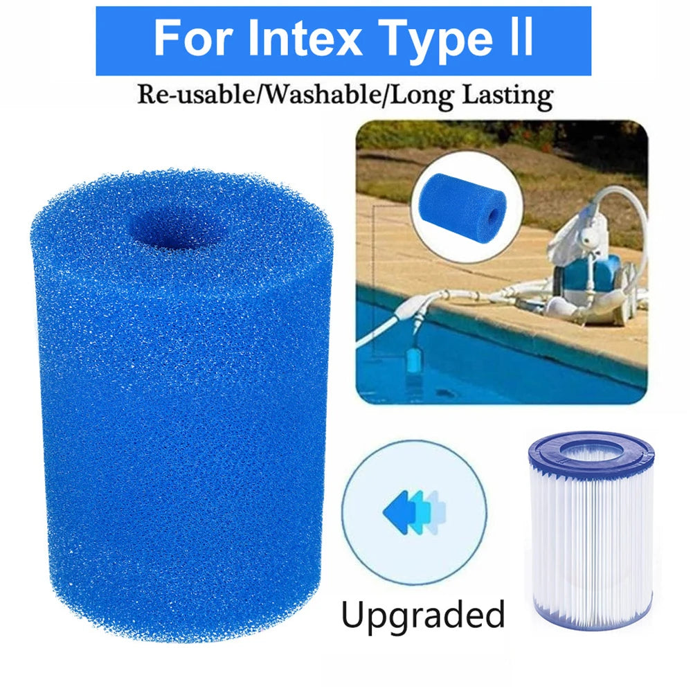 Éponge filtrante de piscine en Bio mousse réutilisable, longue durée, facile à nettoyer, universelle pour le Type I/II/VI/D, 1 pièce