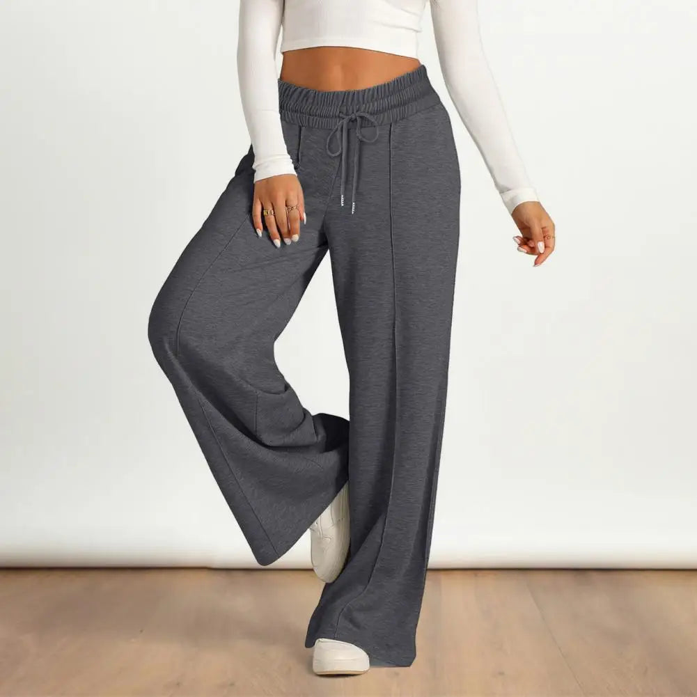 Yoga jambe droite pantalon de survêtement jambe droite femmes pantalon de survêtement ample jambe large en plein air gymnase course pantalon de survêtement décontracté
