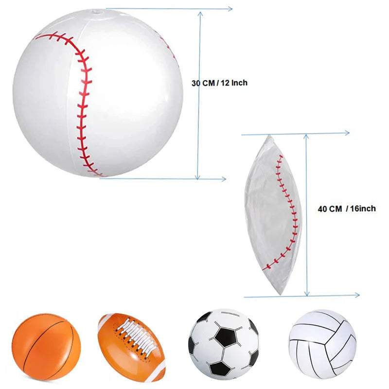 Inflatable beach balls: Baseball, beach basketball, beach soccer ball for children, toy ball, hello ball, summer sports, children's gift ball