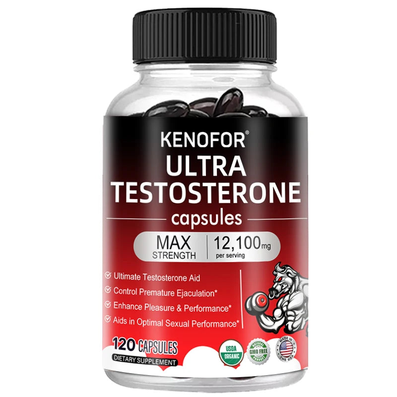 Supplément de force masculine, 12100mg par portion, soutient l'énergie, l'endurance et la force, isole la fatigue, augmente la masse musculaire
