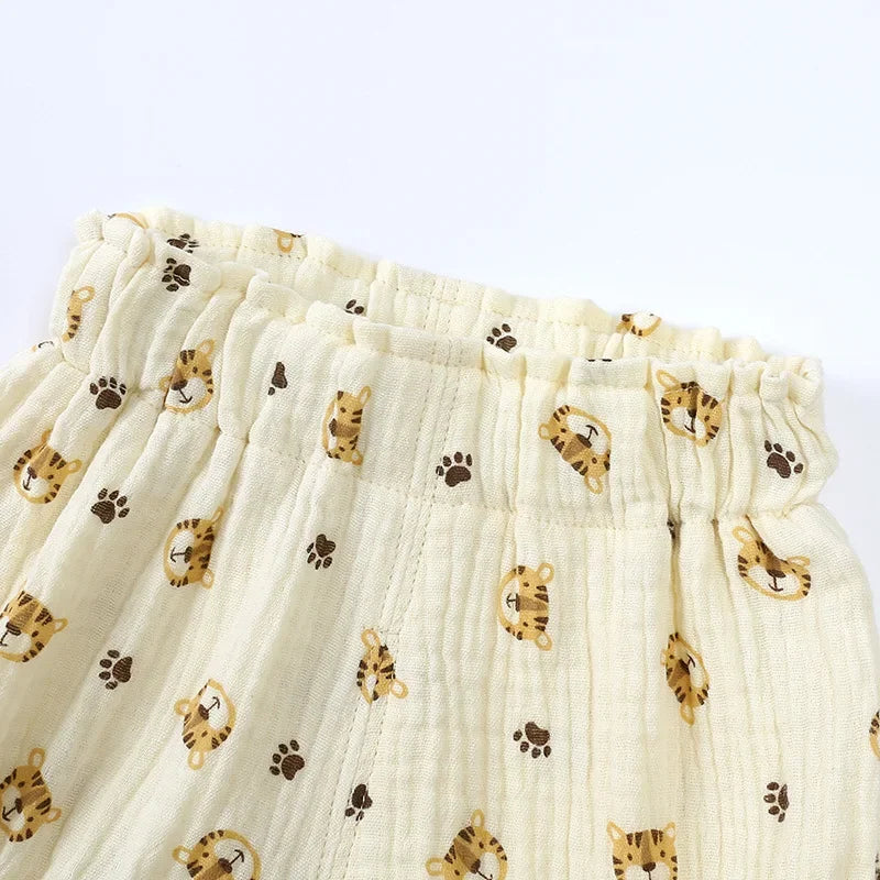 Short d'été en coton et lin pour bébé, vêtements de salon respirants pour enfants de 3 à 6 ans, pantalons coréens mignons en PP, pour garçons et filles, 2025