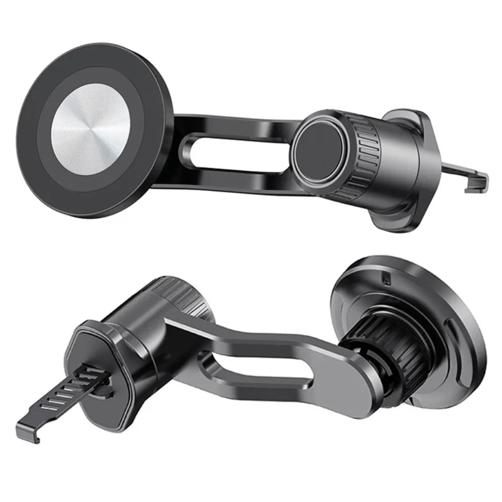 Support de téléphone magnétique pour voiture, Magsafe avec bras arc-en-ciel, aimant de bain universel, sorties d'air de voiture, support de téléphone portable