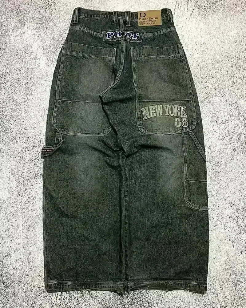 Jeans à jambes larges unisexes pour femmes, pantalons de vadrouille chauds, Street Y2K, Hip Hop, Joker Respzed, New Clearance Spot, American Fashion