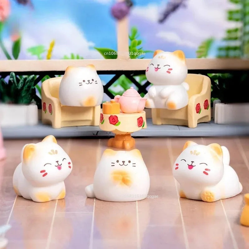 Nouveau modèle de chat de richesse de dessin animé mignon créatif, décoration de bureau, Figurine animale, ornements de chat, accessoires de décoration