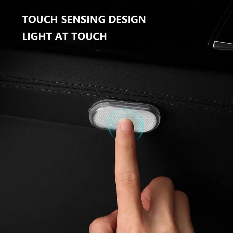 Voiture LED lumières tactiles USB capteur Rechargeable lampe de lecture Auto porte lumière toit plafonnier voiture intérieur atmosphère lampe