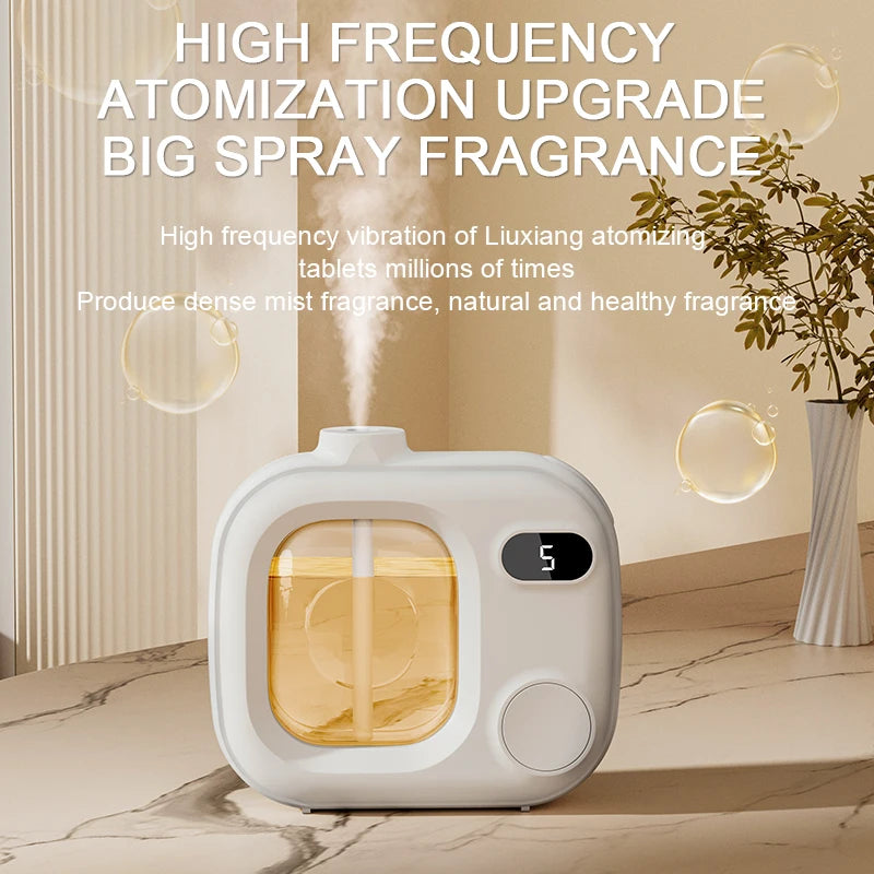 Aromatherapy diffuser, automatic fragrance sprayer for home, bedroom, and bathroom. Air freshener spray.