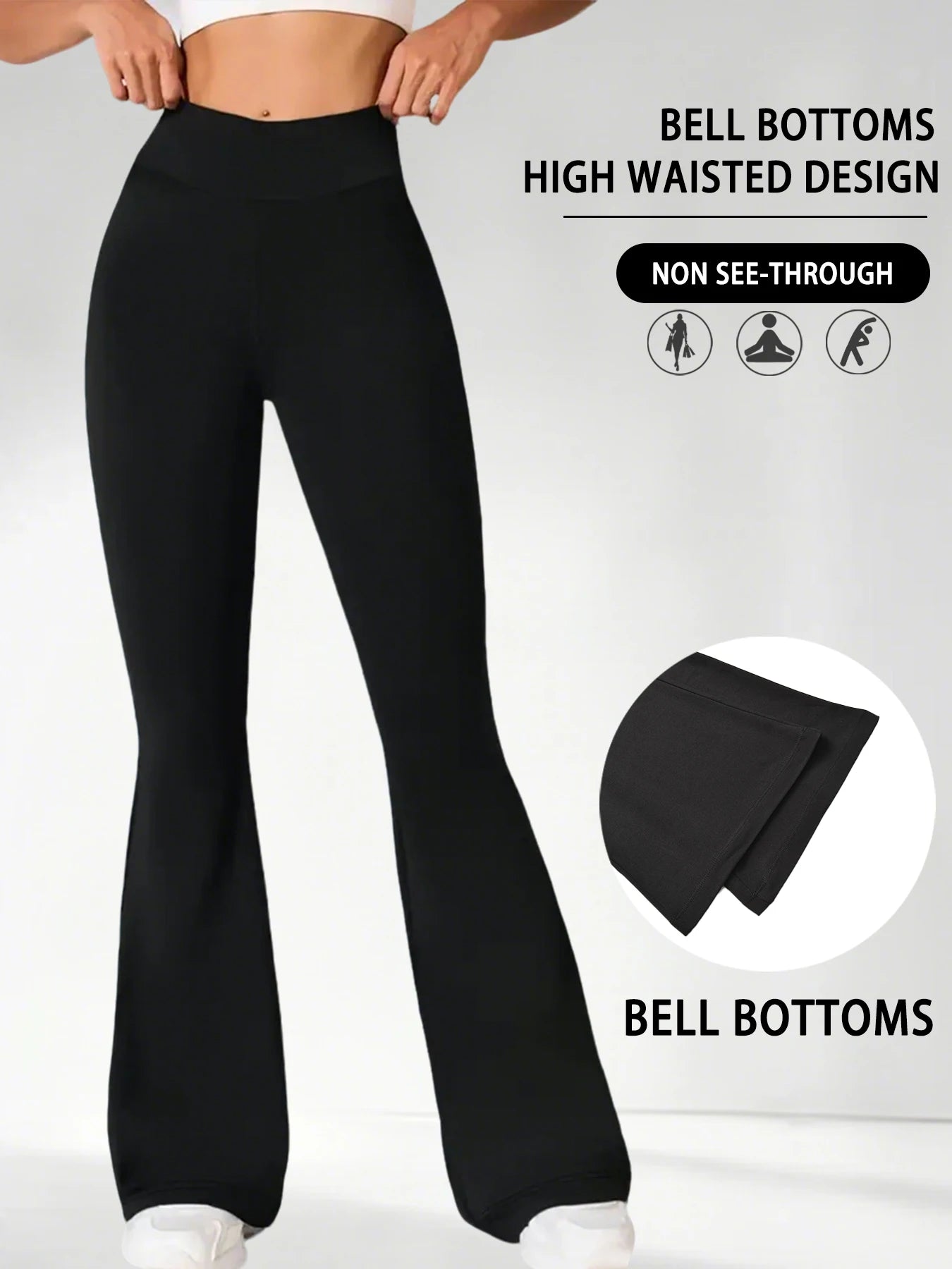 Pantalon évasé Super doux pour femmes, taille haute, contrôle du ventre, Leggings de Yoga, bas de cloche