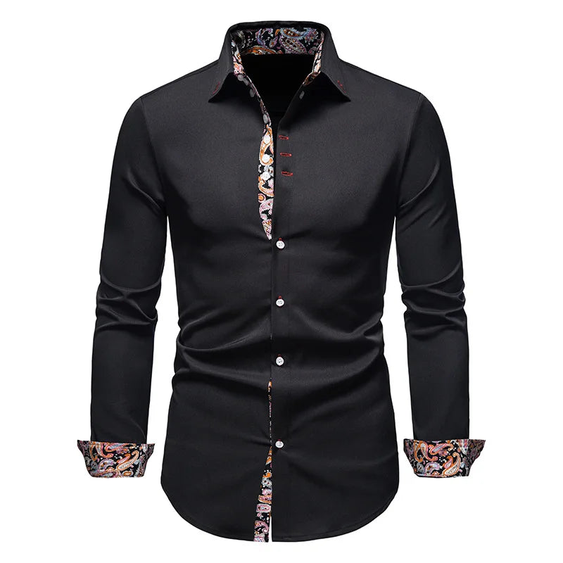 Chemise homme avec col chemises blanches homme manches longues chemises homme polos pour hommes marques célèbres Camisa Social Masculina