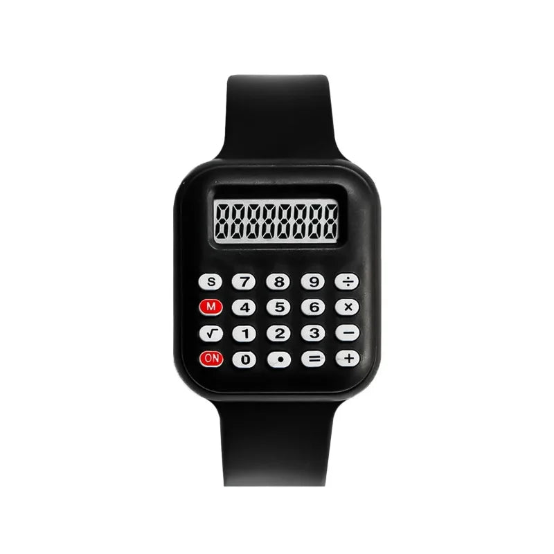 Montre numérique pour enfants, bracelet en caoutchouc, avec calculatrice, pour filles, étudiantes, afficher l'heure et la date, nouvelle collection 2025
