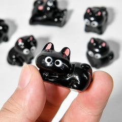 New Miniature Cartoon Cat Figurine, Resin Micro Landscape, Home Ornaments, Cute Kitten, Office Room Decoration