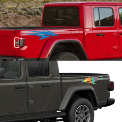 Autocollants latéraux de carrosserie de ramassage pour Jeep Gladiator JT, décalcomanies de décoration de Style éclaboussure, couverture en vinyle de voiture, accessoires de réglage automatique