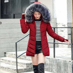 2025 nouveauté mode mince femmes veste d'hiver coton rembourré chaud épaissir dames manteau longs manteaux Parka femmes vestes