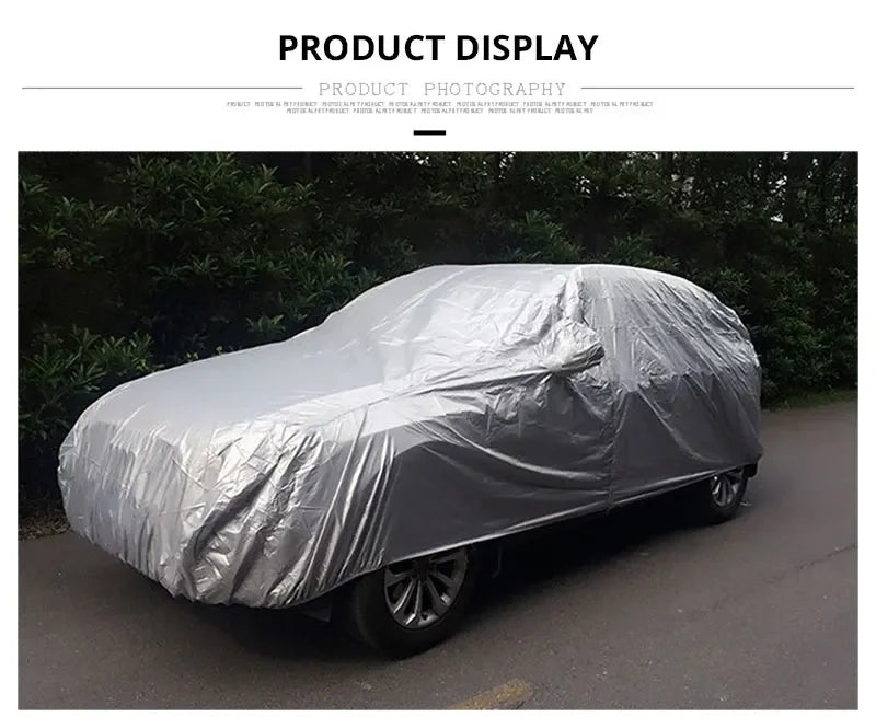 Full car cover, indoor and outdoor protection, sunshade, dustproof, UV-resistant, universal for sedans and SUVs