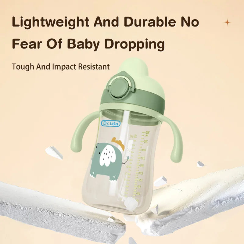 MAMIJOY 300ml biberons bébé tasse d'alimentation avec paille enfants apprendre alimentation bouteille à boire enfants formation tasses sans BPA