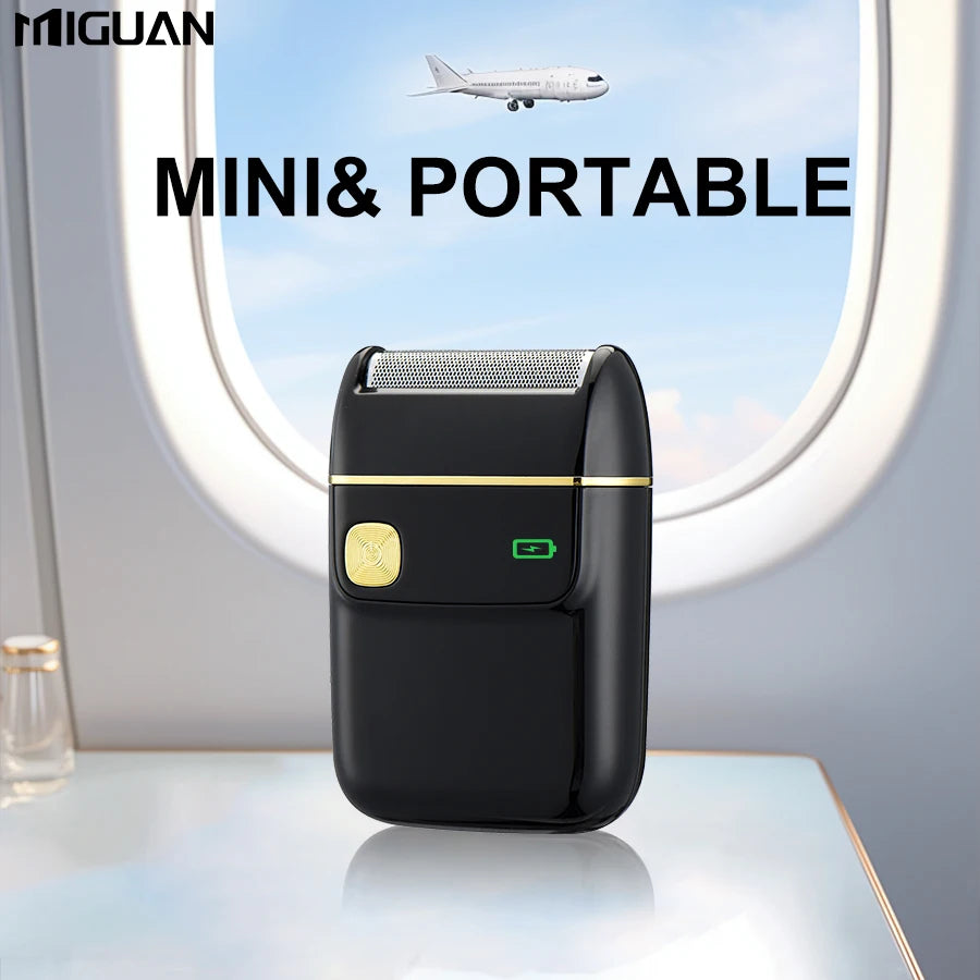 Rasoir électrique rechargeable USB-alternatif, portable, feuille remplaçable, noir-voyage et usage domestique, cadeau pour hommes