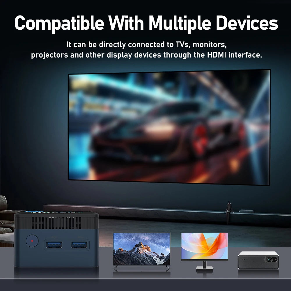 Mini PC avec plus de 38000 jeux et 48 émulateurs, Console de jeu pour PS3/PS2/Wii/WiiU/N64/NES/NDS Windows 11, Retrobat et Playnite N100