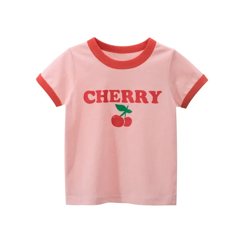 Vêtements d'été en coton pour bébés garçons et filles, t-shirt à manches courtes imprimé graffiti, haut pour enfants, tenue pour bébé, 2-8T