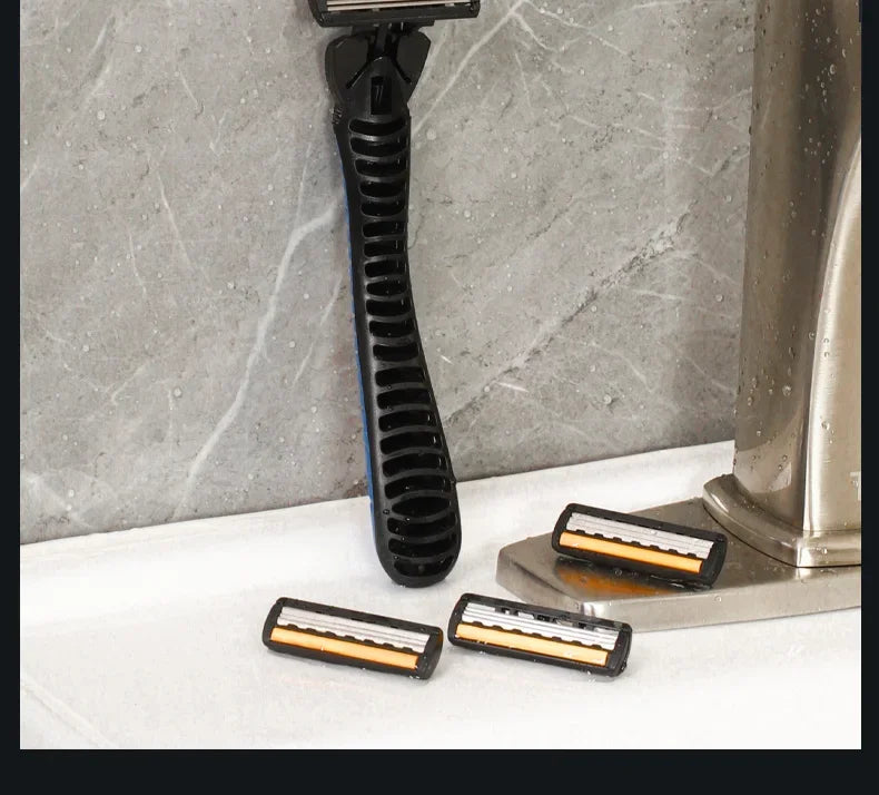 100% rasoir étanche tout nouveau Design hommes rasoir rasage trois couches rasoir réutilisable rasoir importé Multi outil changement de tête