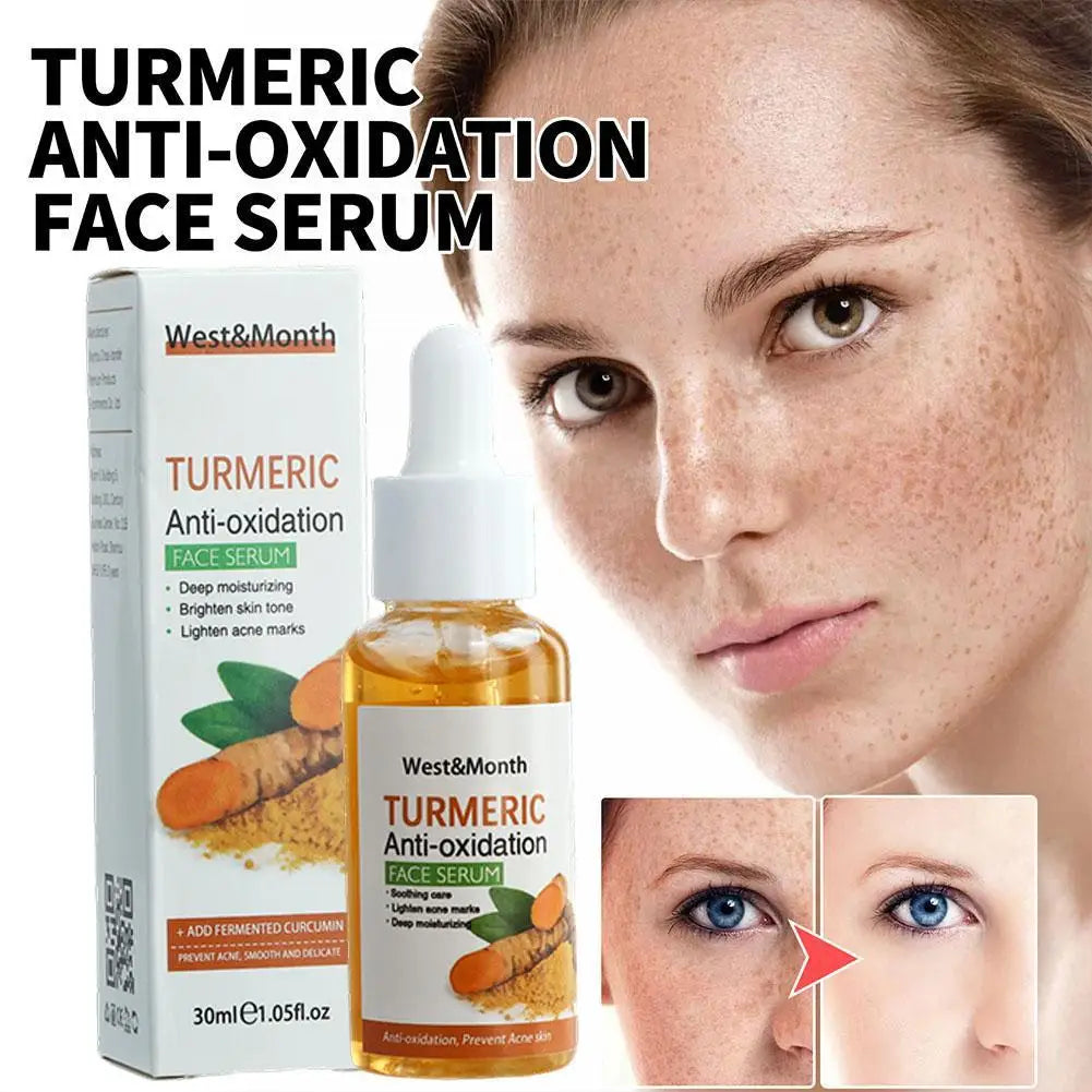 Sérum blanchissant pour le visage au curcuma, anti-d'effets, ration des taches foncées, éclaircissant pour le visage, huile de curcuma Regina