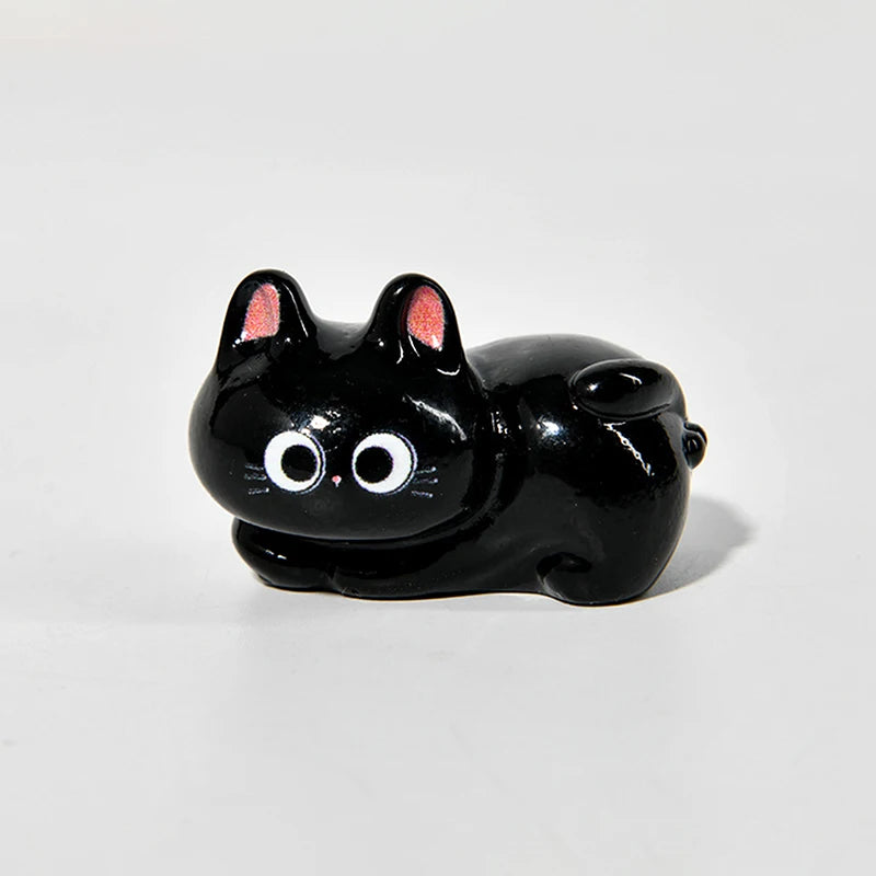 New Miniature Cartoon Cat Figurine, Resin Micro Landscape, Home Ornaments, Cute Kitten, Office Room Decoration