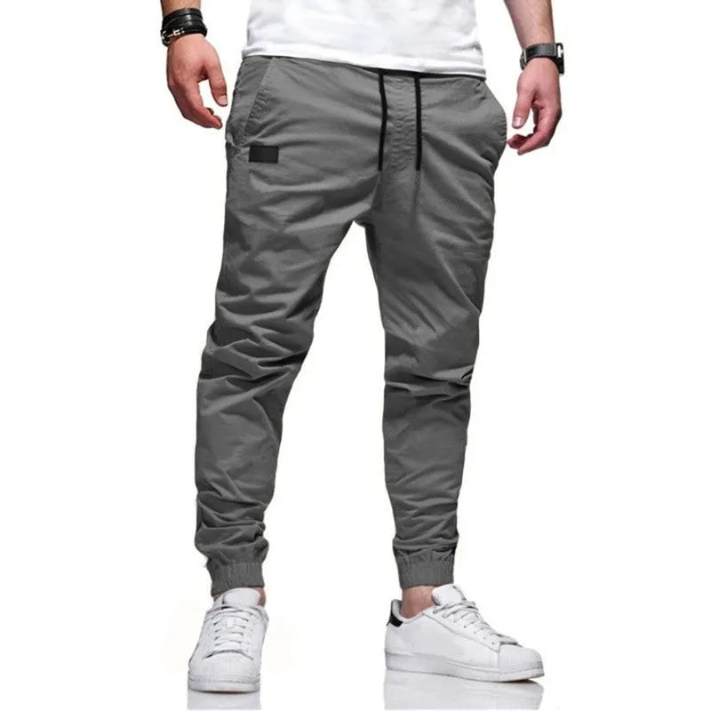2025 New Men's Casual Sports Pants, Sweatpants, Male Cargo Tracksuit, Harem Pencil Pants, Multi-Pocket Tracksuit