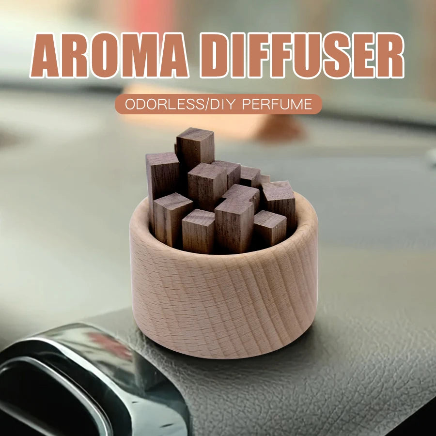 Diffuseur d'arôme en bois sans parfum, accessoires pour la maison, décoration de chambre, ornements en bois, aromathérapie, voiture, étiquettes d'air, décorations