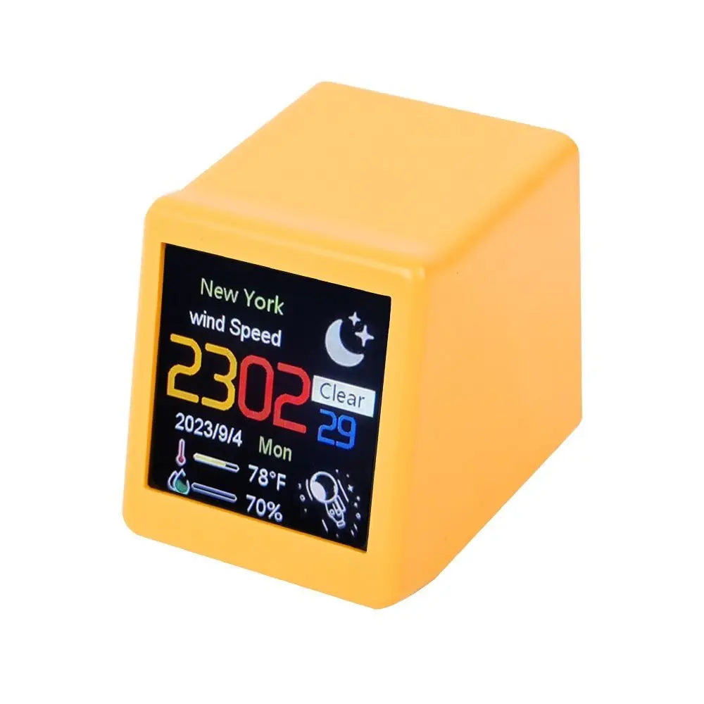 Petite Station météo Wifi intelligente Portable, affichage météo, température, humidité, heure, réveil numérique, décoration de bureau pour la maison