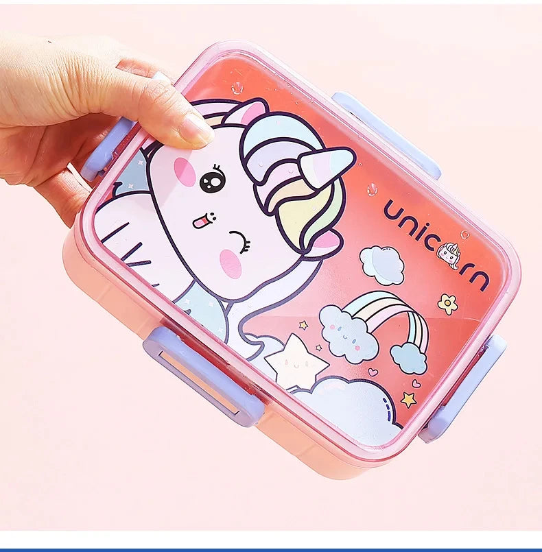 Boîte à déjeuner mignonne pour enfants, filles et garçons, avec compartiments, boîte à déjeuner Bento, étanche, boîtes à collations alimentaires pour enfants, nouveau 2025