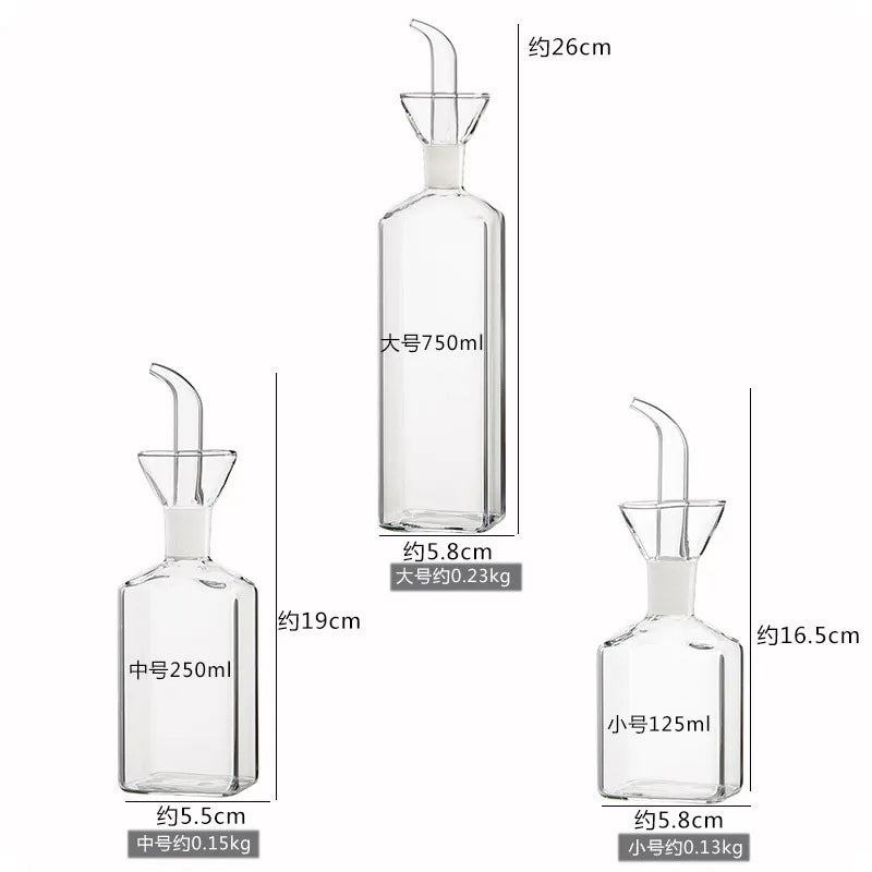 Pot d'huile en verre à haute teneur en Borosilicate, Pots d'huile et de vinaigre anti-fuite pour la cuisine, Pot de Sauce soja, réservoir d'huile, bouteille d'huile d'assaisonnement