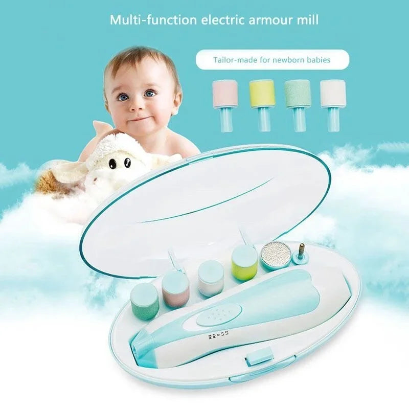 Coupe-ongles électrique pour bébé, outil de polissage des ongles pour enfants, soins pour bébé, coupe-ongles multifonctionnel, ensemble de manucure pour nourrissons