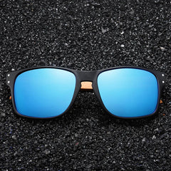 XSW-Lunettes de soleil polarisées faites à la main en bois de hêtre pour hommes, lunettes de soleil de conduite en plein air, charnière renforcée, design de marque, 5527